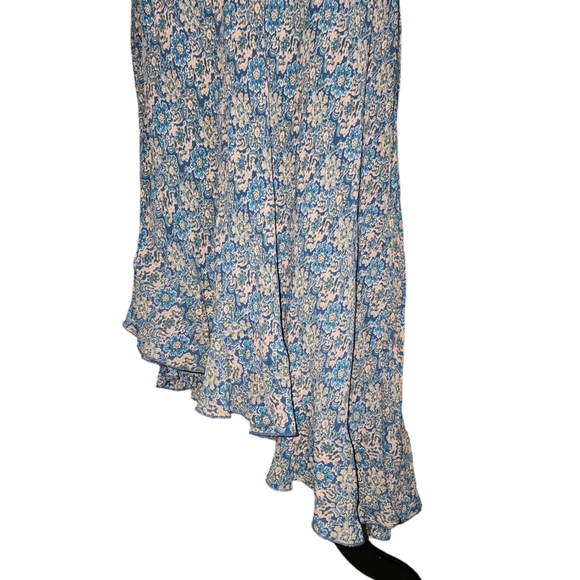 Vintage blue floral asymmetrical y2k dress - Picture 3 of 8